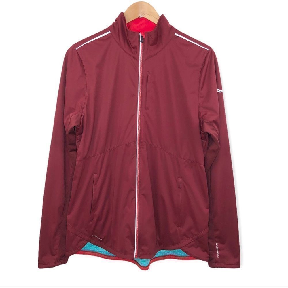 Saucony Women’s Red Run Shield Front Zip Long Sleeve Thumb Hole Jacket Size L
